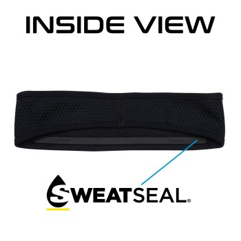 BLACK with BLACK AIR  MESH X2 pullover headband - L/XL